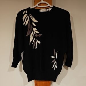 Ladies 80s Black Sweater